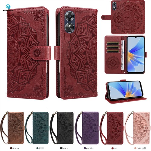 Mandala embossed wallet case - mandala,